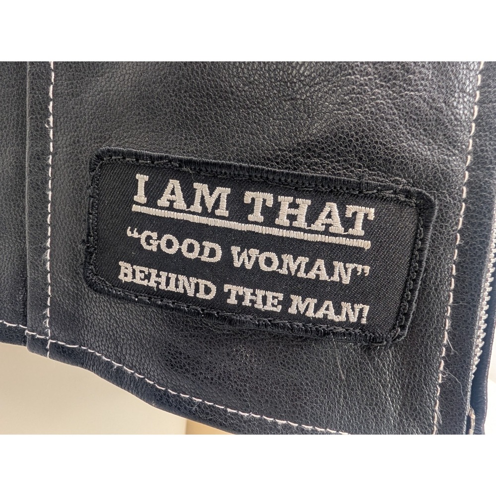 Milwaukee Vintage Leather Ladies Love to Ride Event Leather Vest - Size S black - Picture 5 of 16